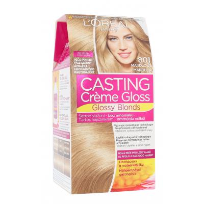 L&#039;Oréal Paris Casting Creme Gloss Glossy Blonds Vopsea de păr pentru femei 48 ml Nuanţă 801 Silky Blonde