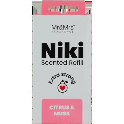Mr&amp;Mrs Fragrance Niki Refill Citrus &amp; Musk Parfumuri de mașină Rezerva 1 buc