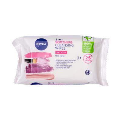 Nivea Cleansing Wipes Gentle 3in1 Șervețele faciale pentru femei 25 buc