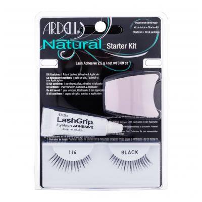 Ardell Natural 116 Set cadou gene false Natural 116 1 pereche + LashGrip 2,5 g lipici pentru gene + aplicator 1 buc