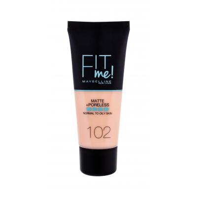 Maybelline Fit Me! Matte + Poreless Fond de ten pentru femei 30 ml Nuanţă 102 Fair Ivory