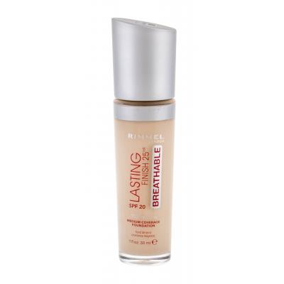 Rimmel London Lasting Finish Breathable 25HR SPF20 Fond de ten pentru femei 30 ml Nuanţă 103 True Ivory