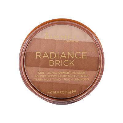 Rimmel London Radiance Brick Bronzante pentru femei 12 g Nuanţă 001 Light