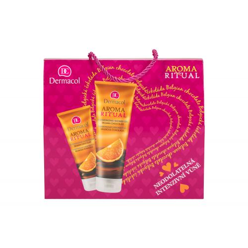 Dermacol Aroma Ritual Belgian Chocolate set cadou gel de dus 250 ml + crema de maini 100 ml pentru femei