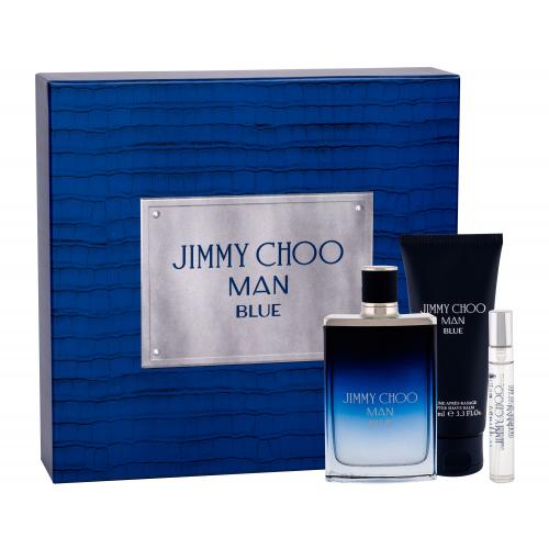 Jimmy Choo Jimmy Choo Man Blue set cadou EDT 100 ml + EDT 7,5 ml + Balsam dupa barbierit 100 ml pentru bărbați