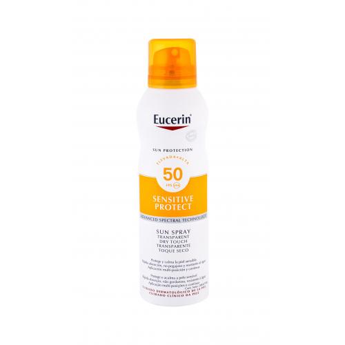 Eucerin Sun Sensitive Protect Sun Spray Dry Touch SPF50 200 ml protecție solară pentru corp unisex Rezistent la apă