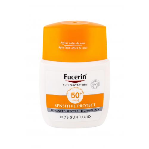 Eucerin Sun Kids Sensitive Protect Sun Fluid SPF50+ 50 ml protecție solară pentru corp pentru copii Rezistent la apă