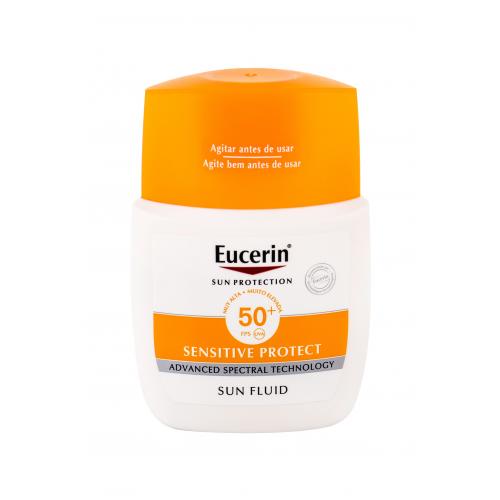 Eucerin Sun Sensitive Protect Sun Fluid Mattifying SPF50+ 50 ml protecție solară pentru ten unisex Rezistent la apă