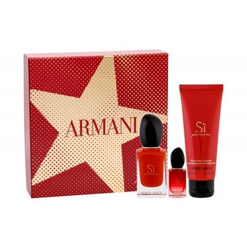 Giorgio Armani Sì Passione set cadou EDP 50 ml + EDP 7 ml + Lapte de corp 75 ml pentru femei