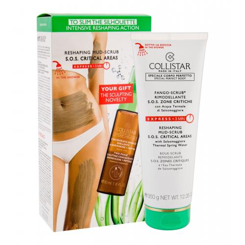 Collistar Special Perfect Body Reshaping Mud-Scrub set cadou Exfoliant de corp 350 g + Ser bifazic de corp 50 ml pentru femei