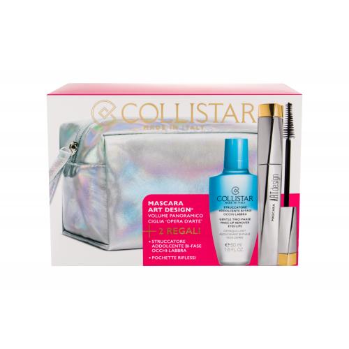 Collistar Art Design set cadou Mascara 12 ml + Demachiant bifazic Gentle Two Phase 50 ml + Borseta cosmetice pentru femei Extra Black