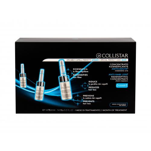 Collistar Special Perfect Hair Man Anti-Hair Loss Redensifying Concentrate set cadou Lotiune tratament fara clatire 14 x 6 ml pentru bărbați