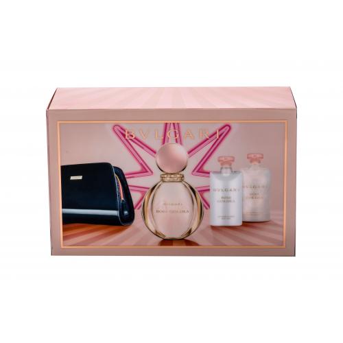 Bvlgari Rose Goldea set cadou EDP 90 ml + Lapte de corp 75 ml + Gel de dus 75 ml + Borseta cosmetice pentru femei