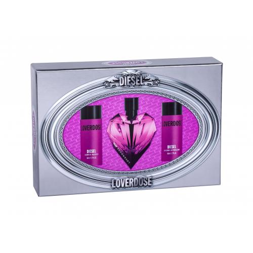 Diesel Loverdose set cadou Apa de parfum 30 ml + Gel de dus 50 ml + Lapte de corp 50 ml pentru femei