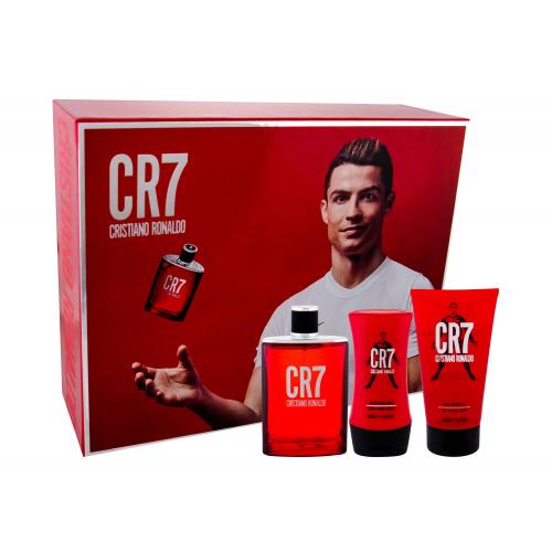 Cristiano Ronaldo CR7 set cadou Apa de toaleta 100 ml + Gel de dus 150 ml +Balsam dupa ras 100 ml pentru bărbați