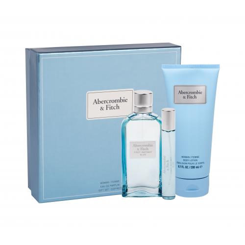 Abercrombie & Fitch First Instinct Blue set cadou Apa de parfum 100 ml + Apa de parfum 15 ml + Lapte de corp 200 ml pentru femei