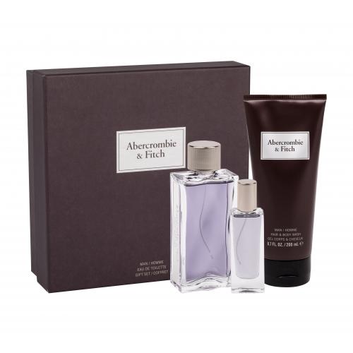 Abercrombie & Fitch First Instinct set cadou Apa de toaleta 100 ml + Apa de toaleta 15 ml + Gel de dus 200 ml pentru bărbați