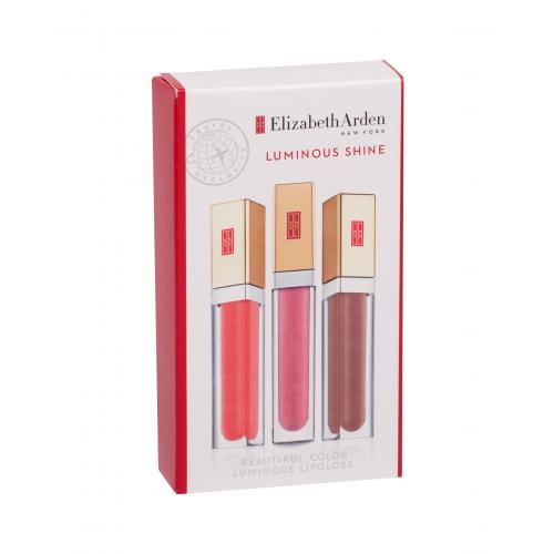 Elizabeth Arden Beautiful Color Luminous set cadou Gloss de buze 6,5 ml + gloss de buze 6,5 ml Sweet Pink + gloss de buze 6,5 ml Latte W Sunset