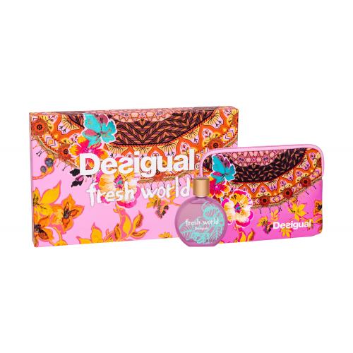 Desigual Fresh World set cadou edt 100 ml + geanta pentru femei