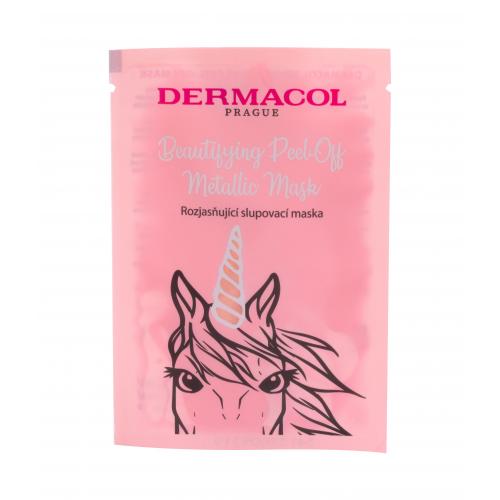 Dermacol Beautifying Peel-off Metallic Mask Brightening 15 ml mască de față pentru femei