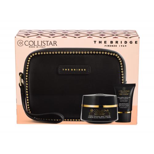 Collistar Nero Sublime Sublime Black Precious Cream set cadou crema pentru ten 50 ml + masca pentru ten 15 ml + geanta The Bridge pentru femei