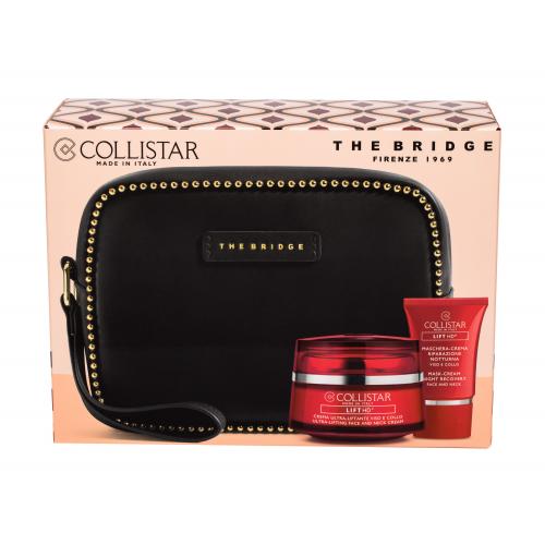 Collistar Lift HD Ultra-Lifting Face and Neck set cadou crema de zi pentru ten 50 ml + crema de noapte pentru ten 15 ml + geanta The Bridge W