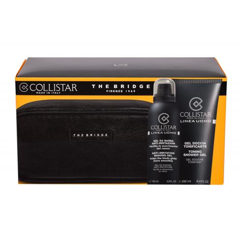 Collistar Linea Uomo set cadou gel de dus 250 ml + gel de barbierit 150 ml + geanta The Bridge pentru bărbați