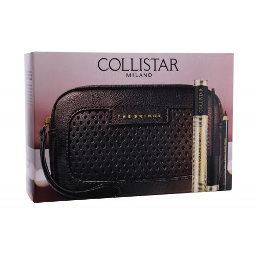 Collistar Volume Unico set cadou mascara 13 ml + creion de ochi Kajal Pencil 0,8 g Negru + geanta The Bridge pentru femei Intense Black