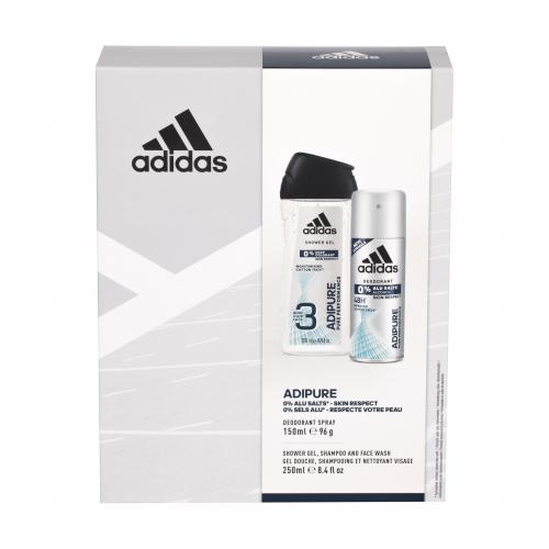 Adidas Adipure 48h set cadou deodorant 150 ml + gel de dus 250 ml pentru bărbați
