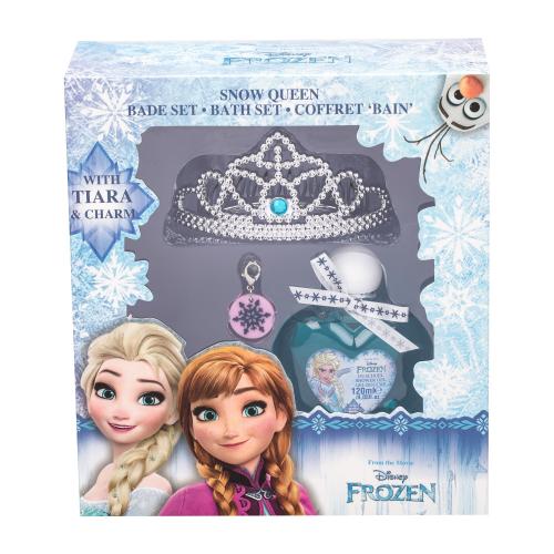 Disney Frozen set cadou gel de dus 120 ml + coronita + pandantiv pentru copii