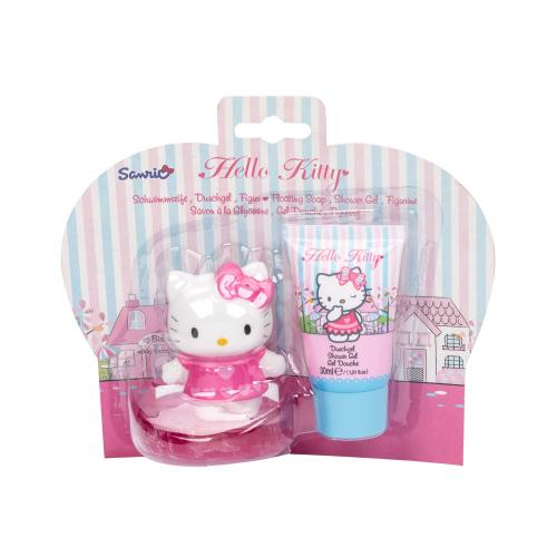 Hello Kitty Shower Gel set cadou gel de dus 30 ml + sapun + figurina Hello Kitty pentru copii