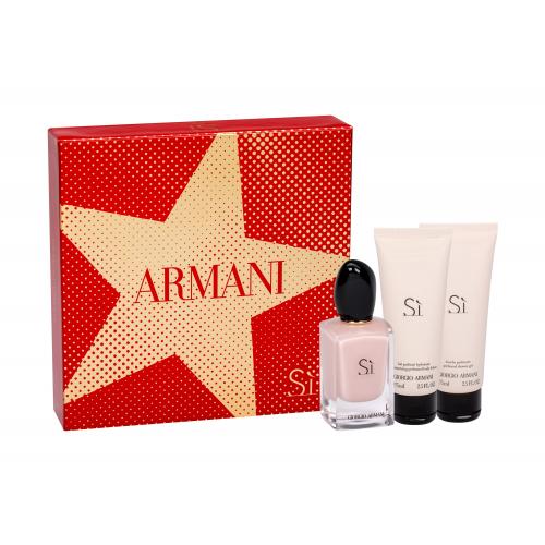 Giorgio Armani Sì Fiori set cadou apa de parfum 50 ml + lotiune de corp 75 ml + gel de dus 75 ml pentru femei