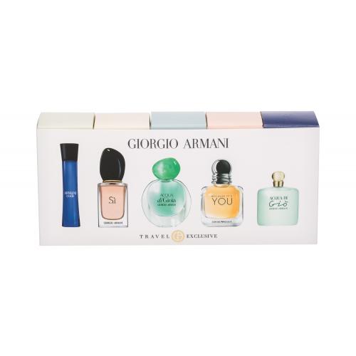 Giorgio Armani Mini Set set cadou edp Si 7 ml + edp Acqua di Gioia 5 ml + edp Because It´s You 7 ml + edp Acqua di Gio 5 ml + edt Code 3 ml W