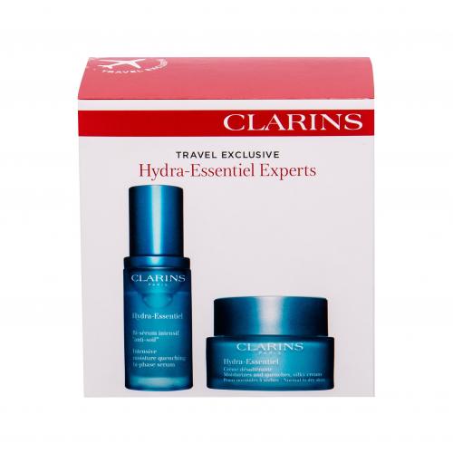 Clarins Hydra-Essentiel Bi-Phase set cadou ser pentru ten 30 ml + crema de zi pentru ten 50 ml pentru femei Natural