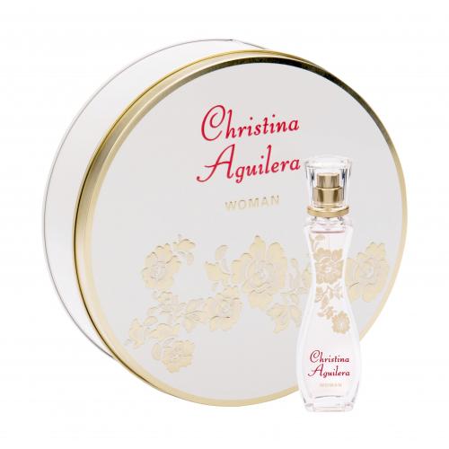 Christina Aguilera Woman set cadou apa de parfum 30 ml + cutie de metal pentru femei