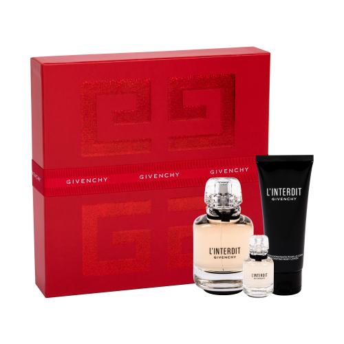 Givenchy L´Interdit set cadou apa de parfum 80 ml + lotiune de corp 75 ml + apa de parfum 10 ml pentru femei