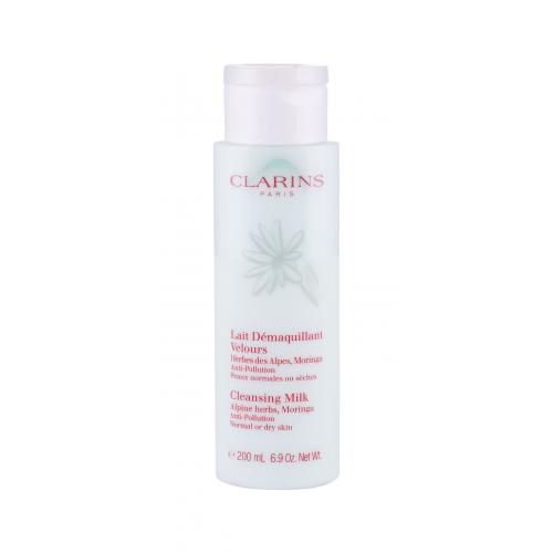 Clarins Cleansing Milk With Alpine Herbs Dry/Normal 200 ml lapte de curățare tester pentru femei Natural