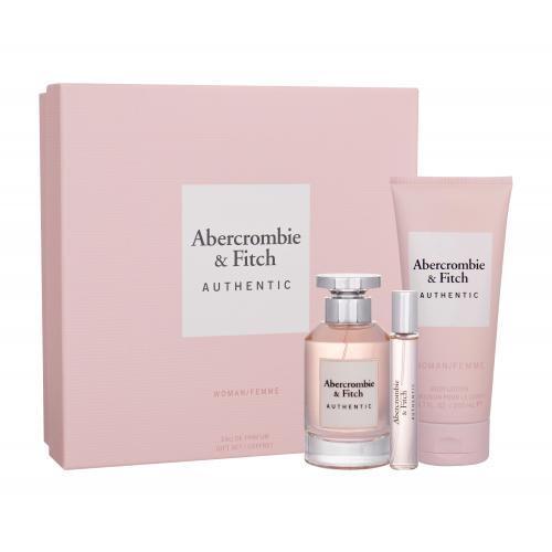 Abercrombie & Fitch Authentic set cadou apa de parfum 100 ml + apa de parfum 15 ml + lotiune de corp 200 ml pentru femei