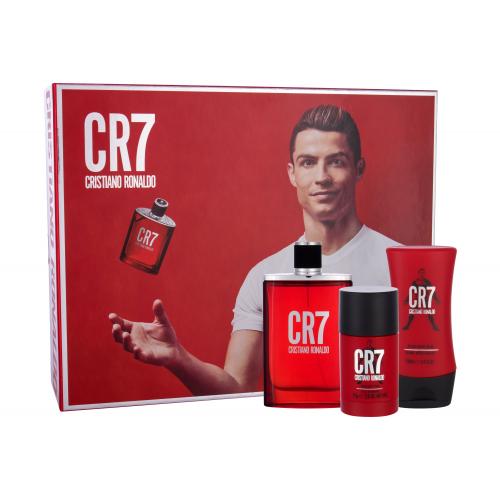 Cristiano Ronaldo CR7 set cadou apa de toaleta 100 ml + deodorant solid 75 ml + balsam dupa barbierit 100 ml pentru bărbați