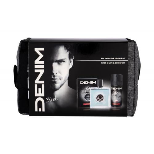 Denim Black set cadou aftershave 100 ml + deodorant 150 ml + geanta cosmetica pentru bărbați