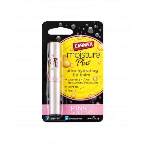 Carmex Moisture Plus SPF15 2 g balsam de buze pentru femei Pink