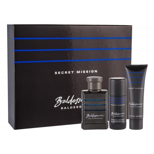 Baldessarini Secret Mission set cadou apa de toaleta 50 ml + gel de dus 50 ml + deodorant 40 ml pentru bărbați