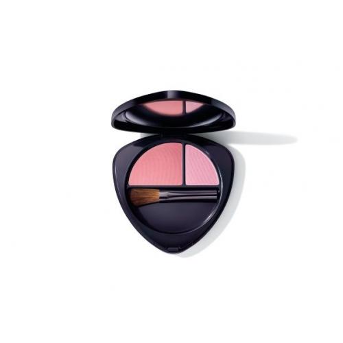 Dr. Hauschka Blush Duo 5,7 g fard de obraz pentru femei 02 Dewy Peach BIO; Natural