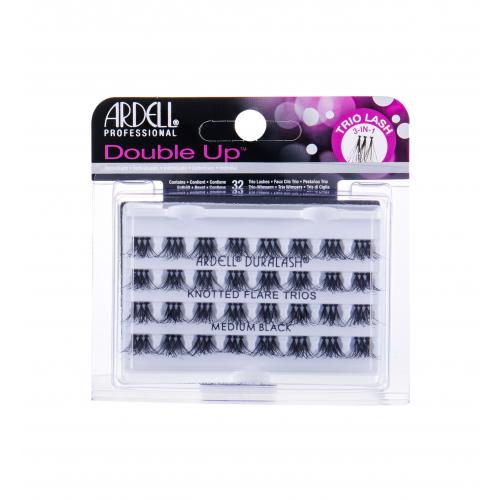 Ardell Double Up Knotted Trio Lash 32 buc gene false pentru femei Medium Black