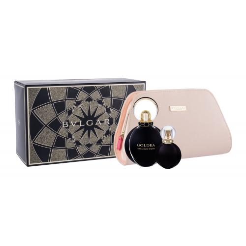 Bvlgari Goldea The Roman Night set cadou apa de parfum 75 ml + apa de parfum 15 ml + geanta cosmetica pentru femei