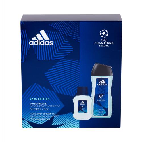Adidas UEFA Champions League Dare Edition set cadou apa de toaleta 50 ml + gel de dus 250 ml pentru bărbați