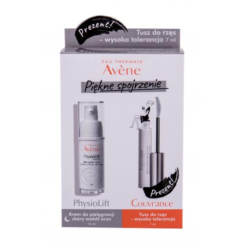 Avene PhysioLift Eyes set cadou crema de ochi pentru noapte 15 ml + mascara 7 ml pentru femei