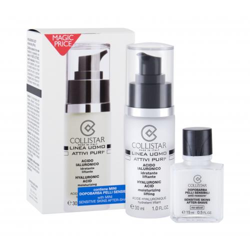 Collistar Linea Uomo Attivi Puri Hyaluronic Acid set cadou ser pentru ten 30 ml + balsam aftershave 15 ml pentru bărbați