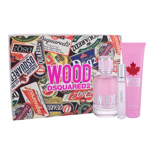 Dsquared2 Wood set cadou apa de toaleta 100 ml + gel de dus 150 ml + apa de toaleta  10 ml pentru femei