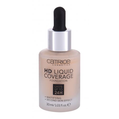 Catrice HD Liquid Coverage 24H 30 ml fond de ten pentru femei 002 Porcelain Beige